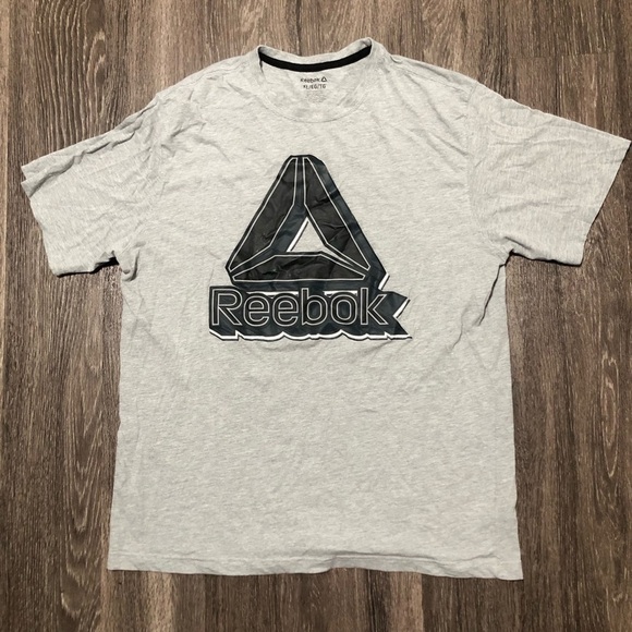 Reebok Gray Graphic T-Shirt Men's XL Delta Logo - Picture 1 of 4